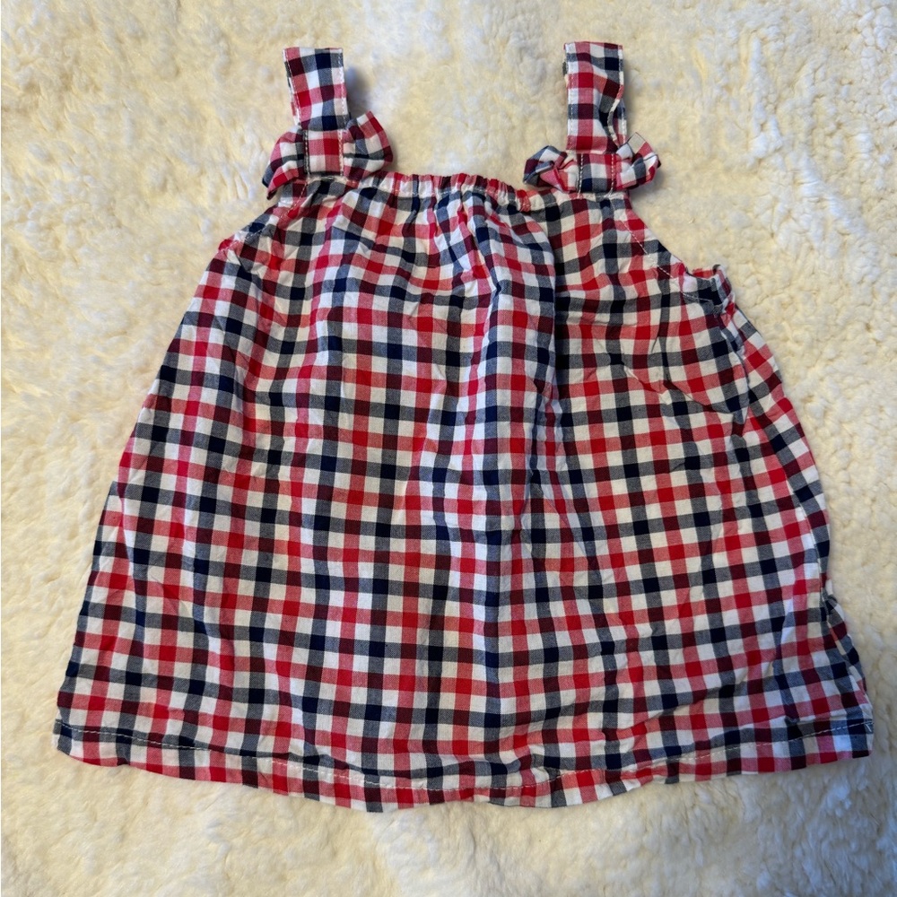 Carter’s red white & blue gingham tank 18 months